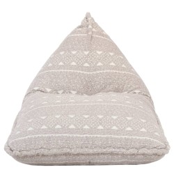 vidaXL Beanbag Hellbraun Stoff Patchwork 