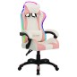 vidaXL Gaming-Stuhl mit RGB LED-Leuchten Rosa und Schwarz Kunstleder vidaXL Gaming-Stuhl mit RGB LED-Leuchten Rosa und Schwarz Kunstleder
