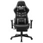 vidaXL Gaming-Stuhl mit Fußstütze Schwarz und Grau Kunstleder vidaXL Gaming-Stuhl mit Fußstütze Schwarz und Grau Kunstleder