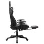vidaXL Gaming-Stuhl mit Fußstütze Schwarz und Grau Kunstleder vidaXL Gaming-Stuhl mit Fußstütze Schwarz und Grau Kunstleder