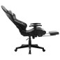 vidaXL Gaming-Stuhl mit Fußstütze Schwarz und Grau Kunstleder vidaXL Gaming-Stuhl mit Fußstütze Schwarz und Grau Kunstleder