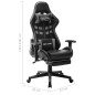 vidaXL Gaming-Stuhl mit Fußstütze Schwarz und Grau Kunstleder vidaXL Gaming-Stuhl mit Fußstütze Schwarz und Grau Kunstleder