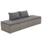 vidaXL Gartenbett Grau 195×60 cm Poly Rattan vidaXL Gartenbett Grau 195×60 cm Poly Rattan