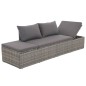 vidaXL Gartenbett Grau 195×60 cm Poly Rattan vidaXL Gartenbett Grau 195×60 cm Poly Rattan