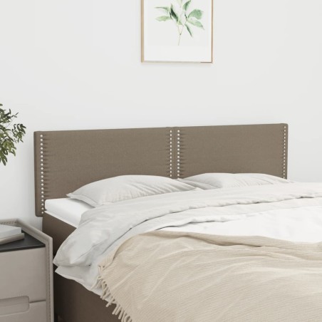 vidaXL Kopfteile 2 Stk. Taupe 72x5x78/88 cm Stoff