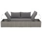 vidaXL Gartenbett Grau 195×60 cm Poly Rattan vidaXL Gartenbett Grau 195×60 cm Poly Rattan