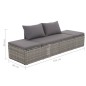 vidaXL Gartenbett Grau 195×60 cm Poly Rattan vidaXL Gartenbett Grau 195×60 cm Poly Rattan