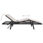 vidaXL Sonnenliege mit Auflage Poly Rattan Schwarz vidaXL Sonnenliege mit Auflage Poly Rattan Schwarz