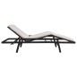 vidaXL Sonnenliege mit Auflage Poly Rattan Schwarz vidaXL Sonnenliege mit Auflage Poly Rattan Schwarz