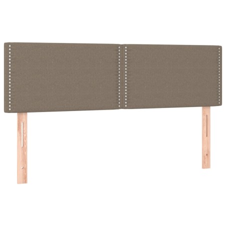 vidaXL Kopfteile 2 Stk. Taupe 72x5x78/88 cm Stoff
