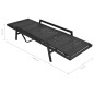 vidaXL Sonnenliege mit Auflage Poly Rattan Schwarz vidaXL Sonnenliege mit Auflage Poly Rattan Schwarz