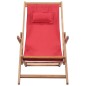 vidaXL Klappbarer Strandstuhl Stoff und Holzrahmen Rot vidaXL Klappbarer Strandstuhl Stoff und Holzrahmen Rot