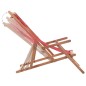 vidaXL Klappbarer Strandstuhl Stoff und Holzrahmen Rot vidaXL Klappbarer Strandstuhl Stoff und Holzrahmen Rot