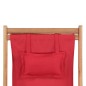 vidaXL Klappbarer Strandstuhl Stoff und Holzrahmen Rot vidaXL Klappbarer Strandstuhl Stoff und Holzrahmen Rot