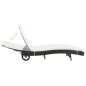 vidaXL Sonnenliege mit Rollen und Auflage Poly Rattan Schwarz vidaXL Sonnenliege mit Rollen und Auflage Poly Rattan Schwarz