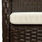 vidaXL Gartenstuhl mit Kissen Poly Rattan Braun vidaXL Gartenstuhl mit Kissen Poly Rattan Braun