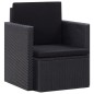 vidaXL Gartensessel mit Auflagen Poly Rattan Schwarz vidaXL Gartensessel mit Auflagen Poly Rattan Schwarz