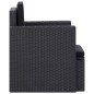 vidaXL Gartensessel mit Auflagen Poly Rattan Schwarz vidaXL Gartensessel mit Auflagen Poly Rattan Schwarz