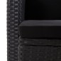vidaXL Gartensessel mit Auflagen Poly Rattan Schwarz vidaXL Gartensessel mit Auflagen Poly Rattan Schwarz