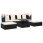 vidaXL Garten-Sonneninsel mit Dach Schwarz Poly Rattan vidaXL Garten-Sonneninsel mit Dach Schwarz Poly Rattan