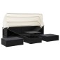 vidaXL Garten-Sonneninsel mit Dach Schwarz Poly Rattan vidaXL Garten-Sonneninsel mit Dach Schwarz Poly Rattan