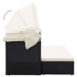 vidaXL Garten-Sonneninsel mit Dach Schwarz Poly Rattan vidaXL Garten-Sonneninsel mit Dach Schwarz Poly Rattan