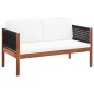 vidaXL Gartensofa 2-Sitzer Massivholz Akazie vidaXL Gartensofa 2-Sitzer Massivholz Akazie
