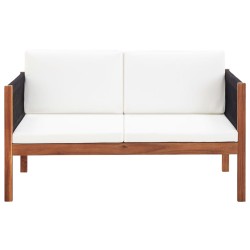 vidaXL Gartensofa 2-Sitzer Massivholz Akazie