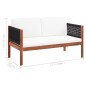 vidaXL Gartensofa 2-Sitzer Massivholz Akazie vidaXL Gartensofa 2-Sitzer Massivholz Akazie
