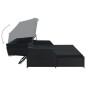 vidaXL 2-Personen-Sonnenliege mit Sonnendach Poly Rattan Schwarz vidaXL 2-Personen-Sonnenliege mit Sonnendach Poly Rattan Schwarz