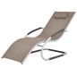 vidaXL Sonnenliege mit Kissen Aluminium und Textilene Taupe vidaXL Sonnenliege mit Kissen Aluminium und Textilene Taupe