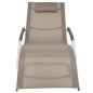 vidaXL Sonnenliege mit Kissen Aluminium und Textilene Taupe vidaXL Sonnenliege mit Kissen Aluminium und Textilene Taupe