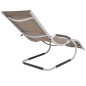 vidaXL Sonnenliege mit Kissen Aluminium und Textilene Taupe vidaXL Sonnenliege mit Kissen Aluminium und Textilene Taupe