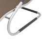 vidaXL Sonnenliege mit Kissen Aluminium und Textilene Taupe vidaXL Sonnenliege mit Kissen Aluminium und Textilene Taupe