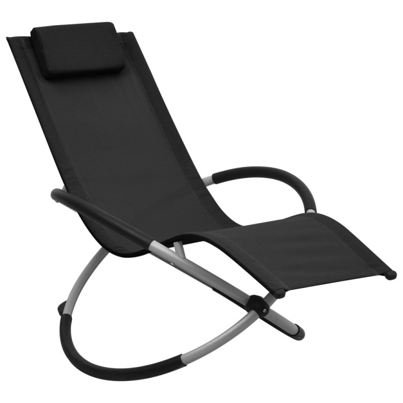 vidaXL Kinder-Sonnenliege Stahl Schwarz vidaXL Kinder-Sonnenliege Stahl Schwarz