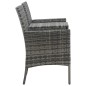 vidaXL 2-Sitzer-Gartensofa mit Teetisch Poly Rattan Anthrazit vidaXL 2-Sitzer-Gartensofa mit Teetisch Poly Rattan Anthrazit