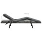 vidaXL Sonnenliege mit Auflage Poly Rattan Grau vidaXL Sonnenliege mit Auflage Poly Rattan Grau