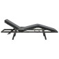 vidaXL Sonnenliege mit Auflage Poly Rattan Grau vidaXL Sonnenliege mit Auflage Poly Rattan Grau