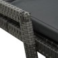vidaXL Sonnenliege mit Auflage Poly Rattan Grau vidaXL Sonnenliege mit Auflage Poly Rattan Grau