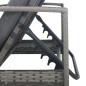 vidaXL Sonnenliege mit Armlehnen Poly Rattan Grau vidaXL Sonnenliege mit Armlehnen Poly Rattan Grau