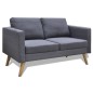 vidaXL Sofa 2-Sitzer Stoff Dunkelgrau vidaXL Sofa 2-Sitzer Stoff Dunkelgrau