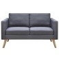 vidaXL Sofa 2-Sitzer Stoff Dunkelgrau vidaXL Sofa 2-Sitzer Stoff Dunkelgrau