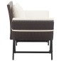 vidaXL Gartenbank mit Auflagen 176 cm Braun Poly Rattan vidaXL Gartenbank mit Auflagen 176 cm Braun Poly Rattan