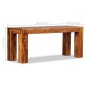 vidaXL Sitzbank Massivholz 110x35x45 cm vidaXL Sitzbank Massivholz 110x35x45 cm