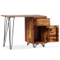 vidaXL Schreibtisch mit 1 Schublade und 1 Schrank Massivholz vidaXL Schreibtisch mit 1 Schublade und 1 Schrank Massivholz