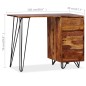 vidaXL Schreibtisch mit 1 Schublade und 1 Schrank Massivholz vidaXL Schreibtisch mit 1 Schublade und 1 Schrank Massivholz