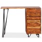 vidaXL Schreibtisch mit 1 Schublade und 1 Schrank Massivholz vidaXL Schreibtisch mit 1 Schublade und 1 Schrank Massivholz