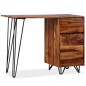 vidaXL Schreibtisch mit 1 Schublade und 1 Schrank Massivholz vidaXL Schreibtisch mit 1 Schublade und 1 Schrank Massivholz