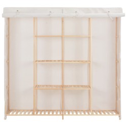 vidaXL Kleiderschrank Weiß 173 x 40 x 170 cm Stoff