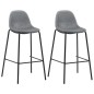 vidaXL Barhocker 2 Stk. Hellgrau Stoff vidaXL Barhocker 2 Stk. Hellgrau Stoff